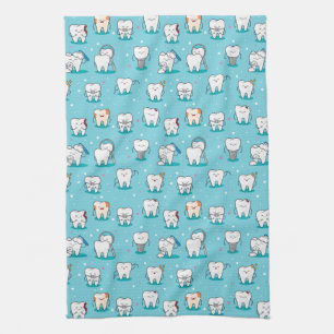 Cute Dental Pattern Theedoek