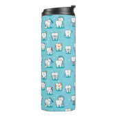 Cute Dental Pattern Thermosbeker (Gedraaid links)
