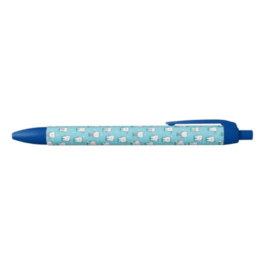 Cute Dental Pattern Zwarte Inkt Pen (Bovenkant)