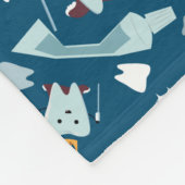 Cute Dentist Dental Hygienist Tooth Pattern Name Fleece Deken (Hoek)