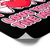 Cute Dentist Valentine Love You To The Molars Teet Poster (Hoek)