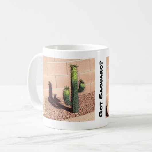 Cute Desert Saguaro Cacti Coffee Mok (Voorkant links)