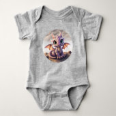 Cute Desert Sand Baby Dragon Romper (Voorkant)