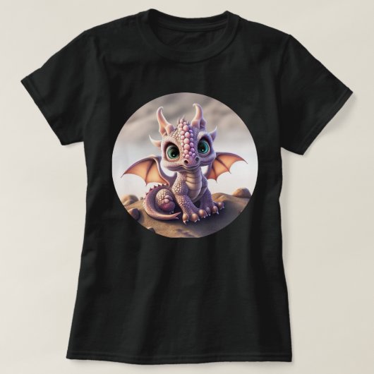 Cute Desert Sand Baby Dragon T-Shirt (Design voorkant)