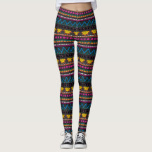Cute Desert Southwest print leggings, grijs, Multi