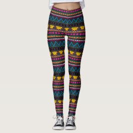Cute Desert Southwest print leggings, grijs, Multi Leggings