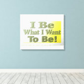 Cute Design about "I be" T-Shirt Sierkussen Tri Canvas Afdruk (Insitu (Houten vloer))