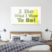 Cute Design about "I be" T-Shirt Sierkussen Tri Canvas Afdruk (Insitu (Slaapkamer))