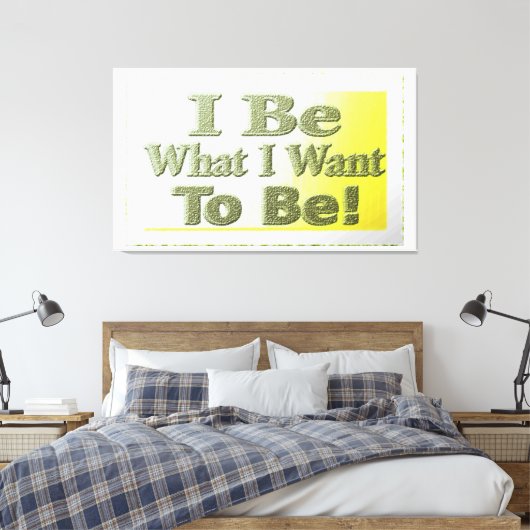 Cute Design about "I be" T-Shirt Sierkussen Tri Canvas Afdruk (Insitu (Slaapkamer))