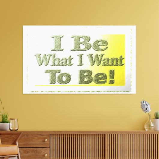 Cute Design about "I be" T-Shirt Sierkussen Tri Canvas Afdruk (Insitu (Woonkamer))