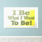 Cute Design about "I be" T-Shirt Sierkussen Tri Canvas Afdruk (Insitu (Houten vloer))
