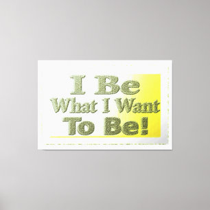 Cute Design about "I be" T-Shirt Sierkussen Tri Canvas Afdruk