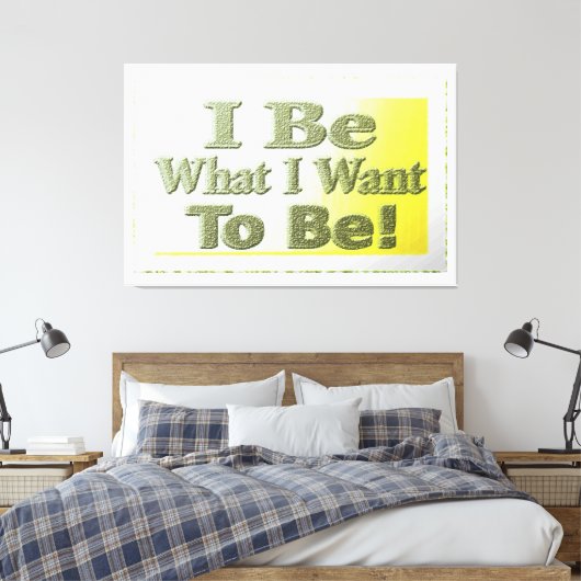 Cute Design about "I be" T-Shirt Sierkussen Tri Canvas Afdruk (Insitu (Slaapkamer))