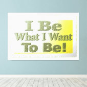 Cute Design about "I be" T-Shirt Sierkussen Tri Canvas Afdruk (Insitu (Houten vloer))