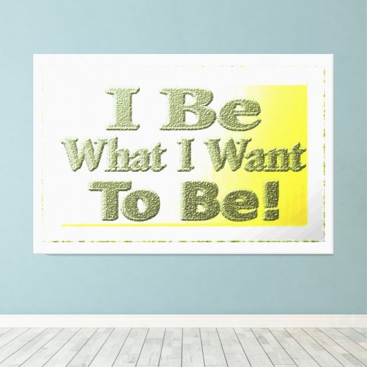 Cute Design about "I be" T-Shirt Sierkussen Tri Canvas Afdruk (Insitu (Houten vloer))