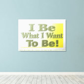 Cute Design about "I be" T-Shirt Sierkussen Tri Canvas Afdruk (Insitu (Houten vloer))