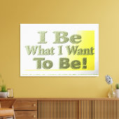 Cute Design about "I be" T-Shirt Sierkussen Tri Canvas Afdruk (Insitu (Woonkamer))