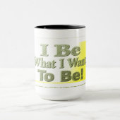 Cute Design about "I be" T-Shirt Sierkussen Tri Mok (Midden)