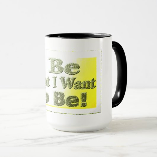 Cute Design about "I be" T-Shirt Sierkussen Tri Mok (Voorkant rechts)