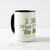 Cute Design about "I be" T-Shirt Sierkussen Tri Mok (Voorkant links)