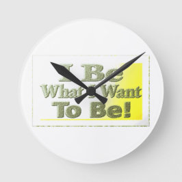Cute Design about "I be" T-Shirt Sierkussen Tri Ronde Klok
