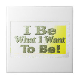 Cute Design about "I be" T-Shirt Sierkussen Tri Tegeltje