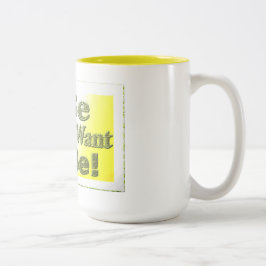 Cute Design about "I be" T-Shirt Sierkussen Tri Tweekleurige Koffiemok