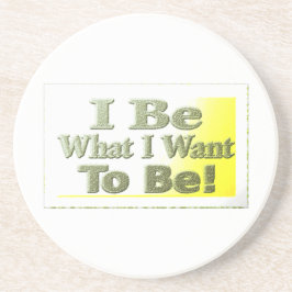 Cute Design about "I be" T-Shirt Sierkussen Tri Zandsteen Onderzetter