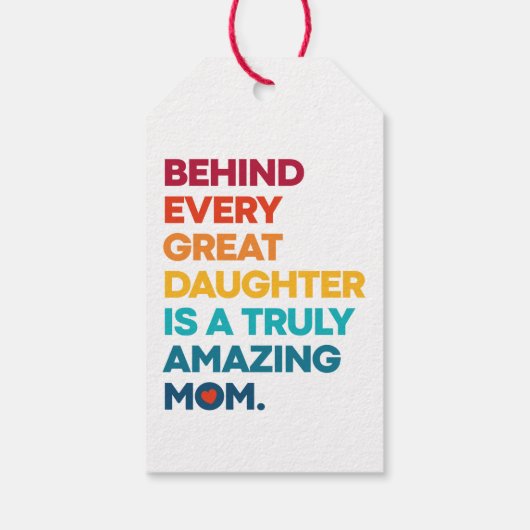 Cute Design Expression text voor Moederdag Cadeaulabel (Achterkant)