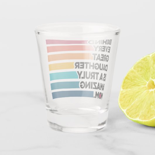 Cute Design Expression text voor Moederdag Shot Glas (Achterkant)