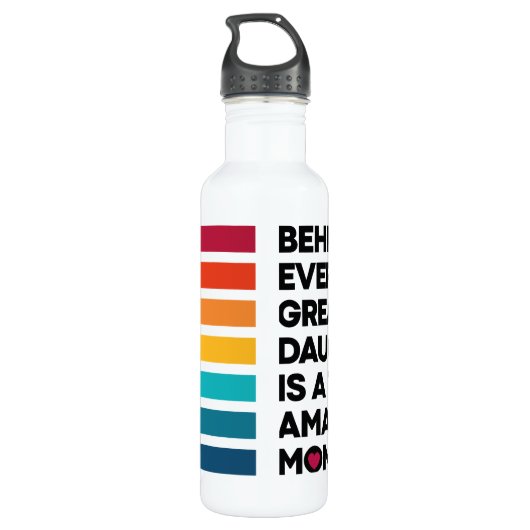 Cute Design Expression text voor Moederdag Waterfles (Achterkant)