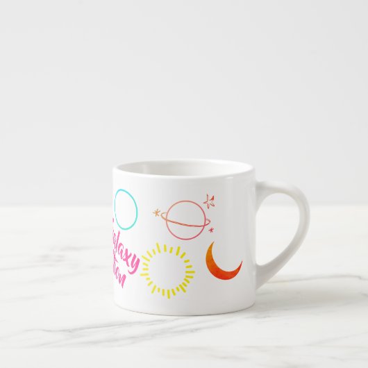 Cute Design of Flower Galaxy Combination Espresso Kop (Rechts)