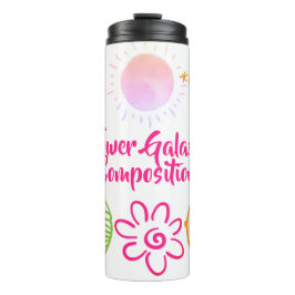 Cute Design of Flower Galaxy Combination Thermosbeker