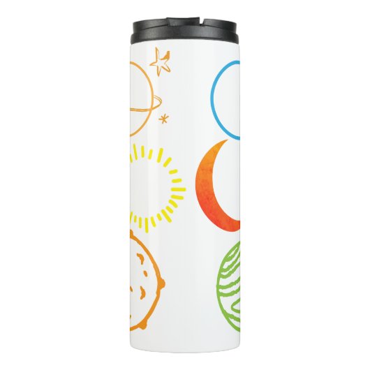 Cute Design of Flower Galaxy Combination Thermosbeker (Achterkant)