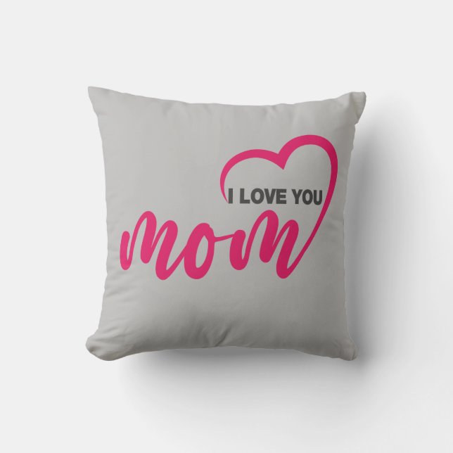 Cute Design Text I Love You Ma for Moederdag Kussen (Voorkant)