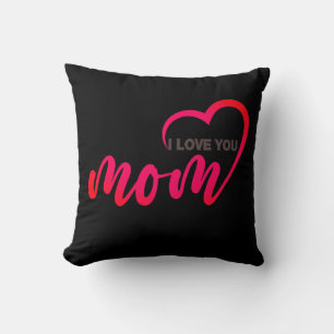 Cute Design Text I Love You Ma for Moederdag Kussen