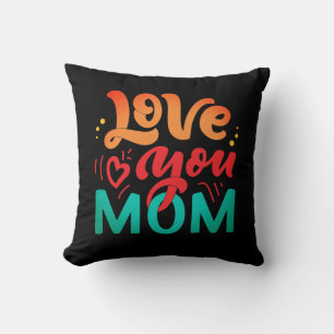 Cute Design Text Love You Ma for Moederdag Kussen