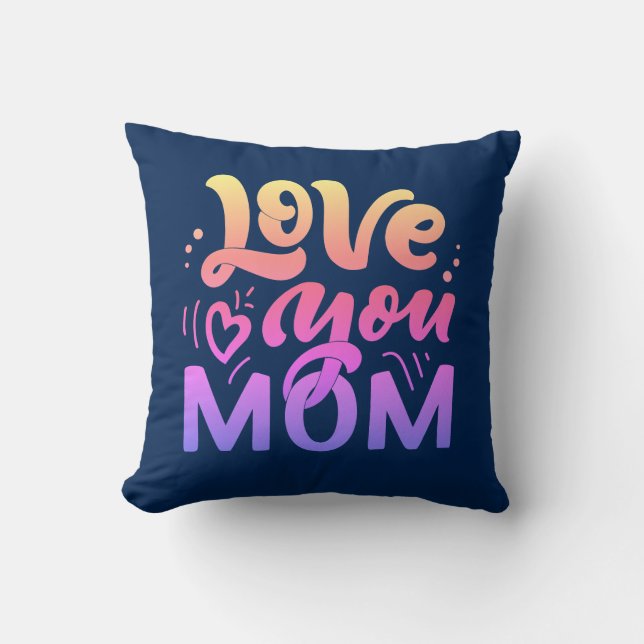 Cute Design Text Love You Ma for Moederdag Thin Kussen (Voorkant)
