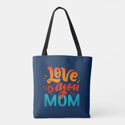 Cute Design Text Love You Ma for Moederdag Tote Bag (Achterkant)