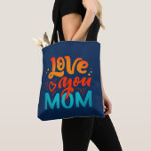 Cute Design Text Love You Ma for Moederdag Tote Bag (Dichtbij)