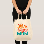 Cute Design Text Love You Ma for Moederdag Tote Bag (Voorkant (product))