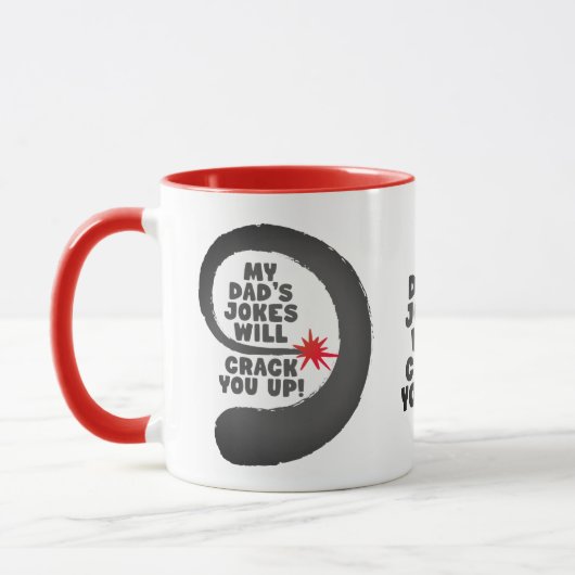Cute Design Text My Dad's Jokes zullen je in de st Mok (Links)
