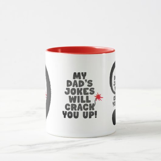 Cute Design Text My Dad's Jokes zullen je in de st Mok (Midden)