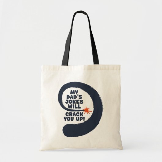 Cute Design Text My Dad's Jokes zullen je in de st Tote Bag (Voorkant)