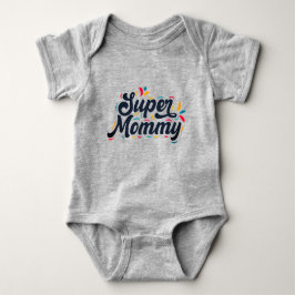 Cute Design Typography Super mammie Romper