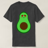 Cute design van een avocado met rode harten ogen t-shirt (Design voorkant)