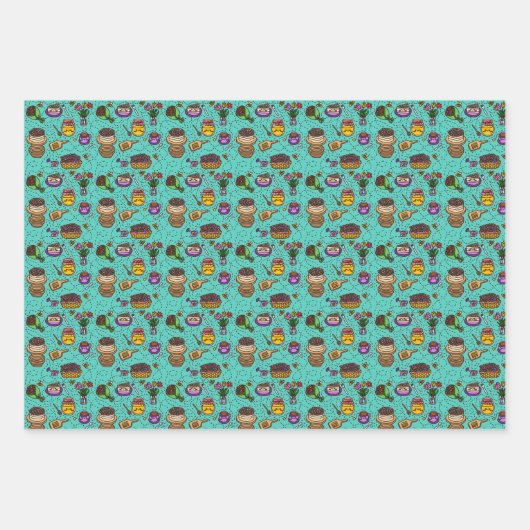 Cute dessert-inspired patterns wrapping paper (Voorkant 3)