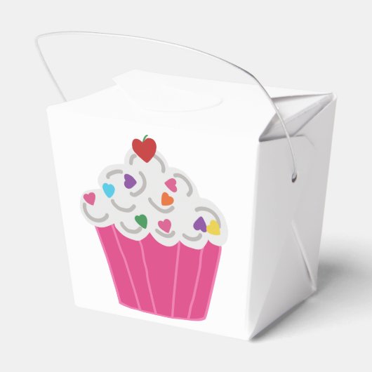 Cute Dessert Pink Cupcake Bedankdoosjes (Achterkant)