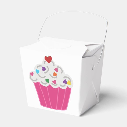 Cute Dessert Pink Cupcake Bedankdoosjes (Voorkant Zijde)