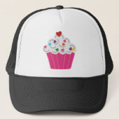 Cute Dessert Pink Cupcake Trucker Pet (Voorkant)